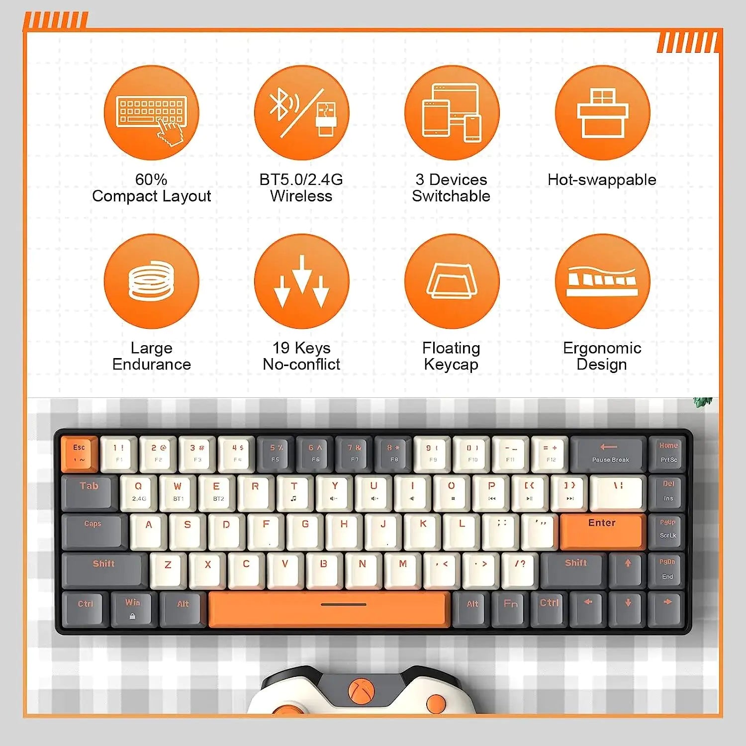 Wireless Mechanical Keyboard Bluetooth