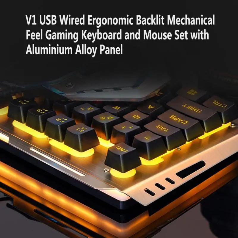 Mechanical Feel Gaming Keyboard Mouse Set