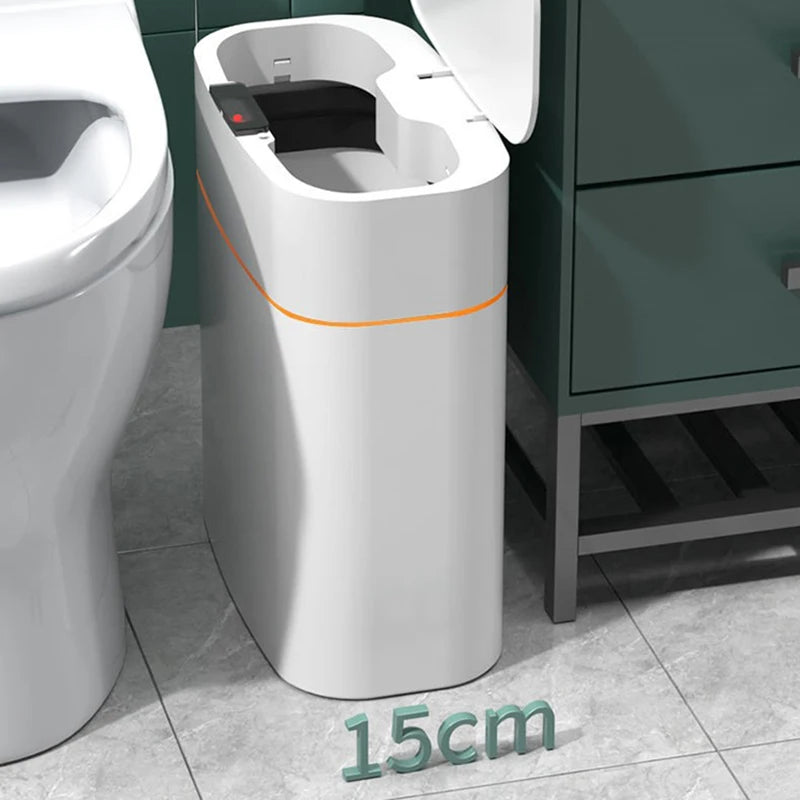 Automatic Sensor Trash Can Toilet Kitchen Dumpster Smart Bathroom Household Waterproof Induction Garbage Bin Bucket Wastebasket