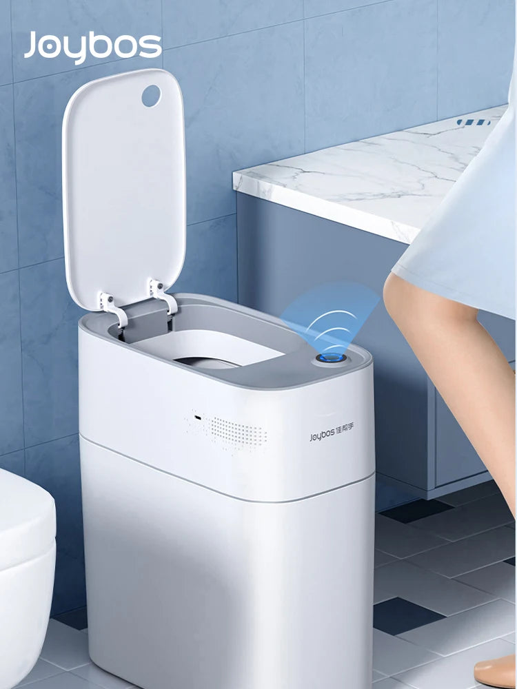 Joybos Smart Trash Can Automatic Bagging Toilet Kitchen Bathroom Household Electronic Trash Can Narrow Smart Sensor Garbage Bin