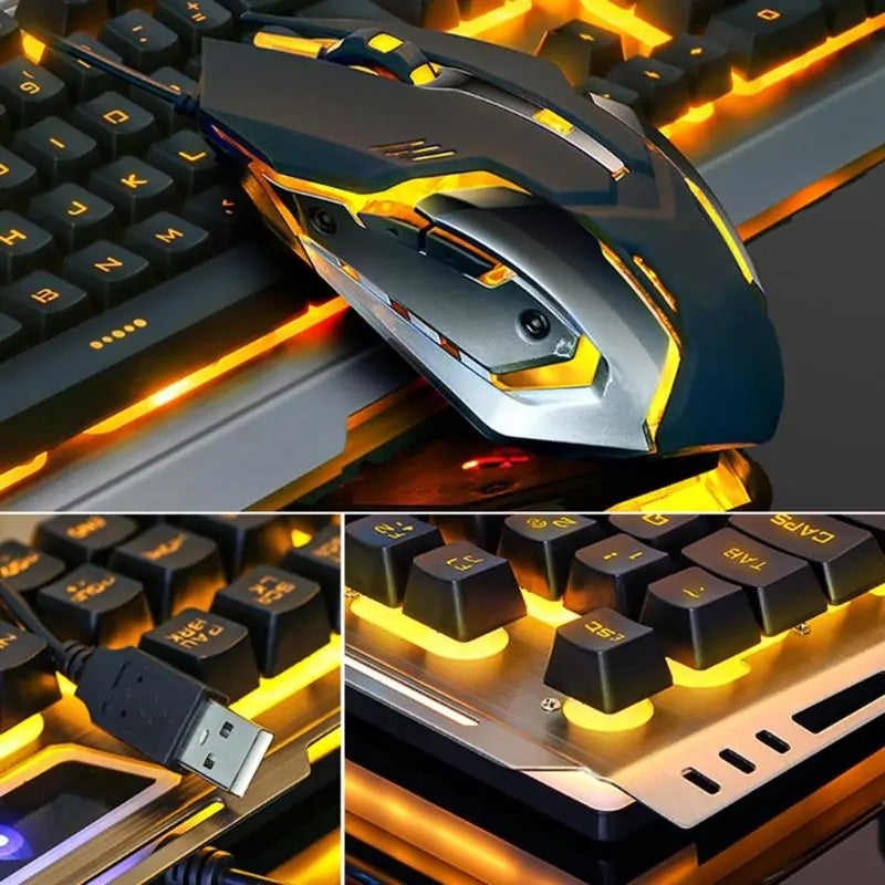 Mechanical Feel Gaming Keyboard Mouse Set