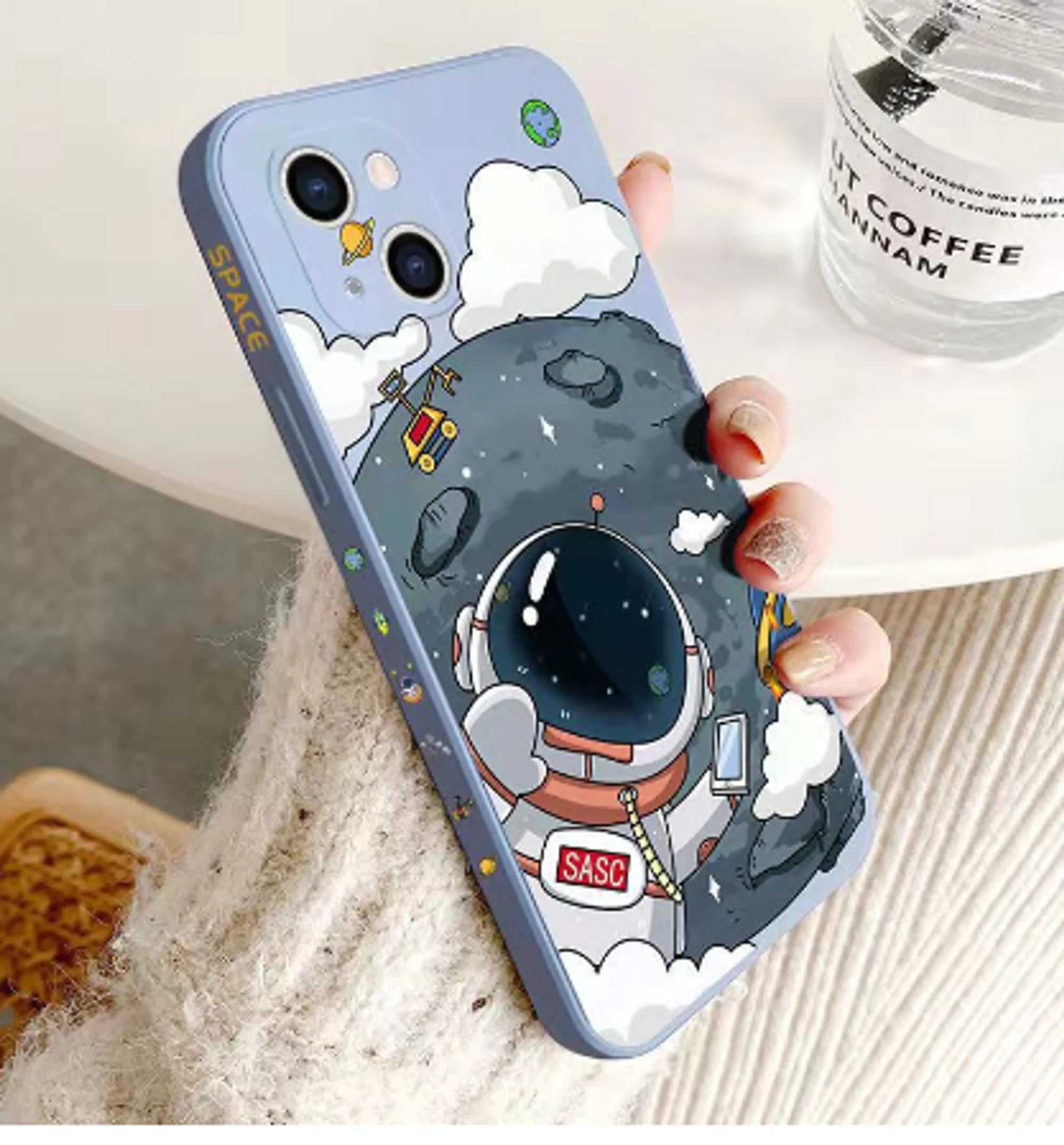 Funda de teléfono Fun Astronaut para iPhone 14 13 12 11 Plus Pro Max Mini X XR XS SE2020 8 7 6 6S Plus