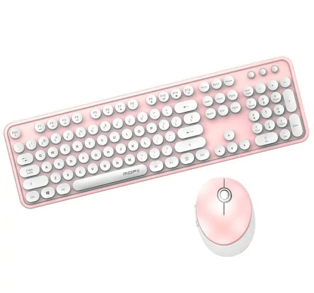 Wireless Round Keycap Keyboard Set